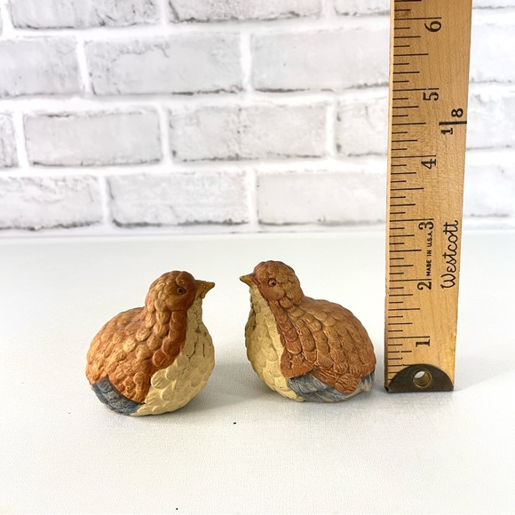 Vintage UC CTI Japan Ceramic Quail Partners Miniature Figurines (2) - Picture 10 of 11